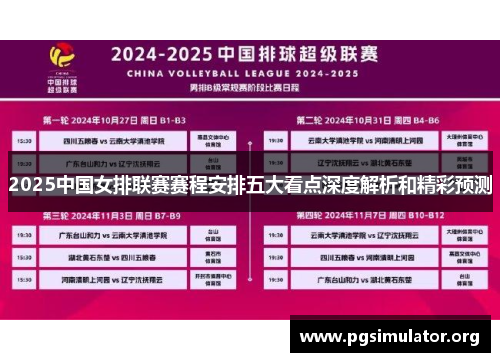 2025中国女排联赛赛程安排五大看点深度解析和精彩预测