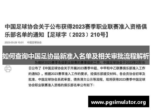 如何查询中国足协最新准入名单及相关审批流程解析