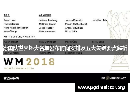 德国队世界杯大名单公布时间安排及五大关键要点解析
