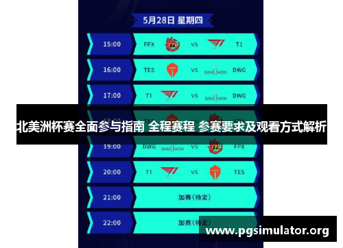 北美洲杯赛全面参与指南 全程赛程 参赛要求及观看方式解析 北美洲杯赛全面参与指南 全程赛程 参赛要求及观看方式解析